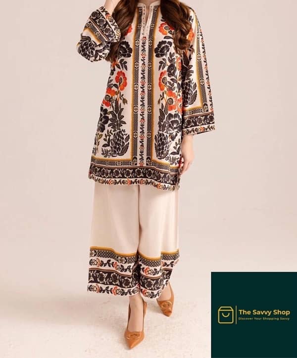 Women’s printed shirt and trouser set 0