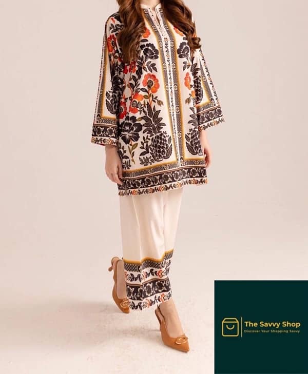 Women’s printed shirt and trouser set 1