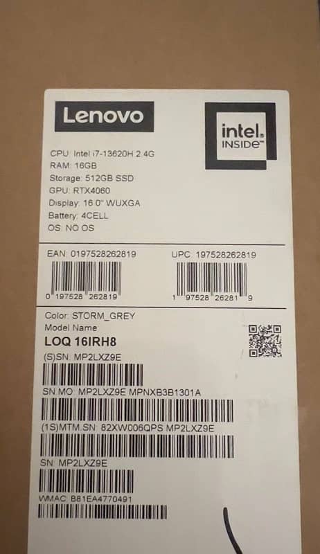 LOQ 16IRH8 Gaming Laptop - Unused and in pristine condition! 0