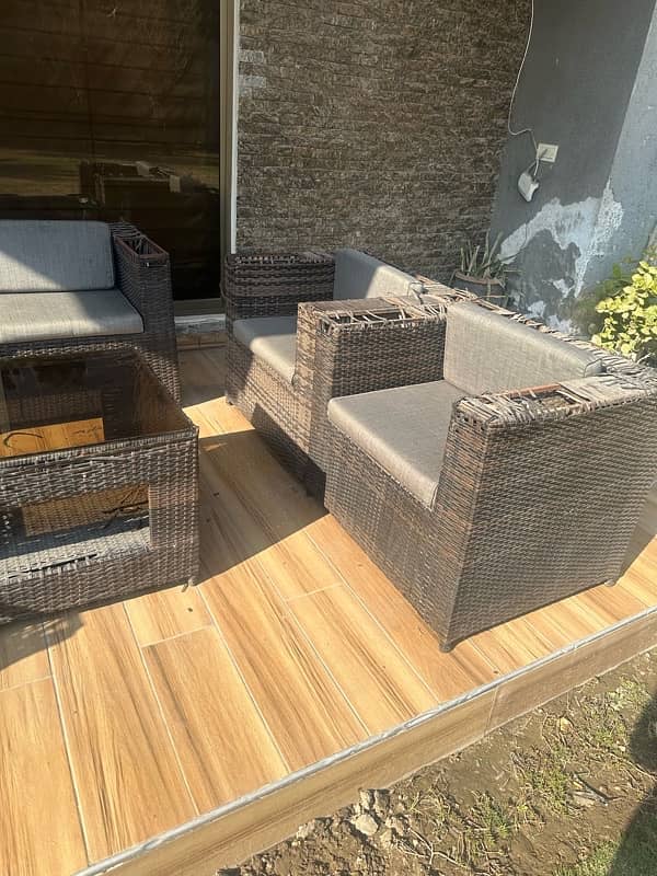 rattan sofa set 6 seater 0