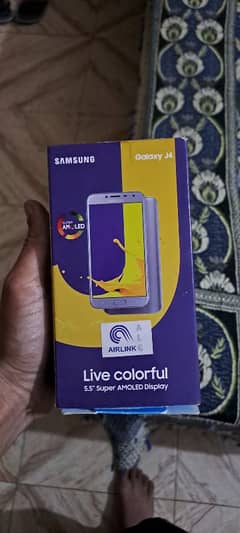 samsung j400 black colour  with box  contac num 03418715010