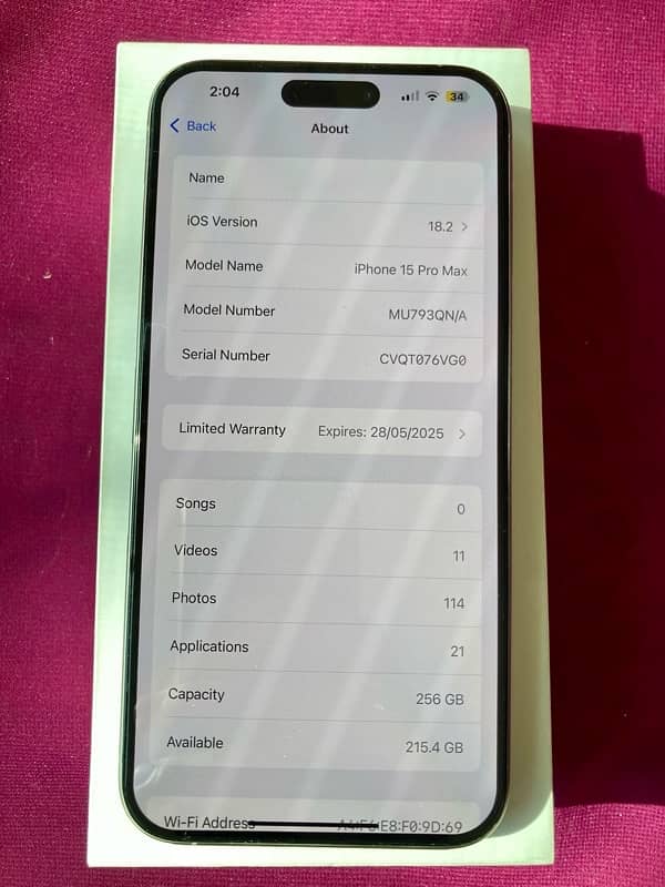 Iphone 15 Pro Max 256 GB (Non-PTA) 2