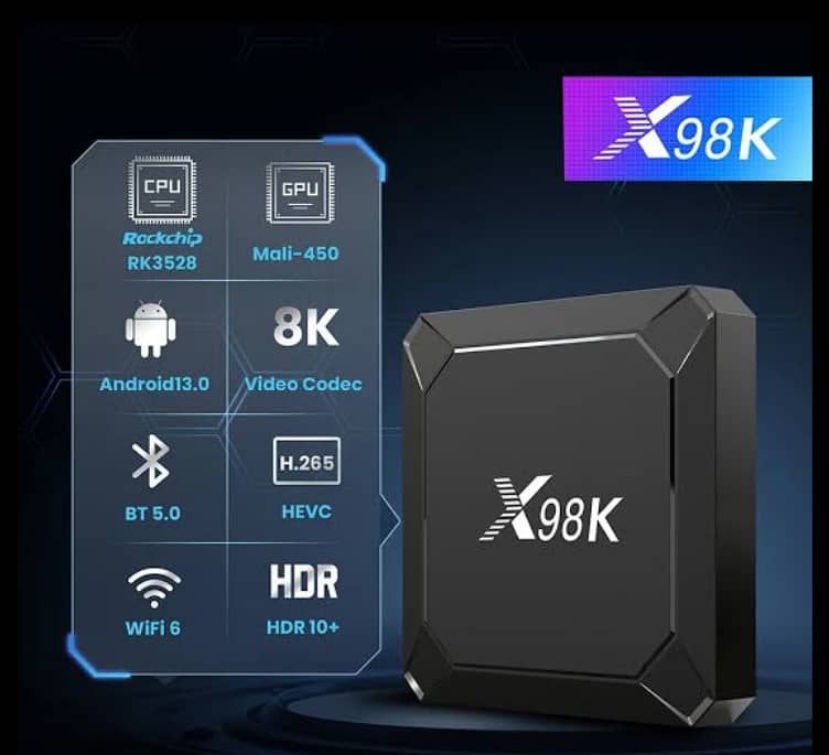 TV Box, X98K, 4K - Android 13 - Android TV Box 2