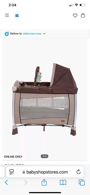 Giggles Bedford Foldable Cot 0