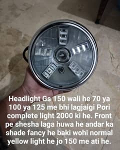 Headlight aur Suzuki 150 Parts used