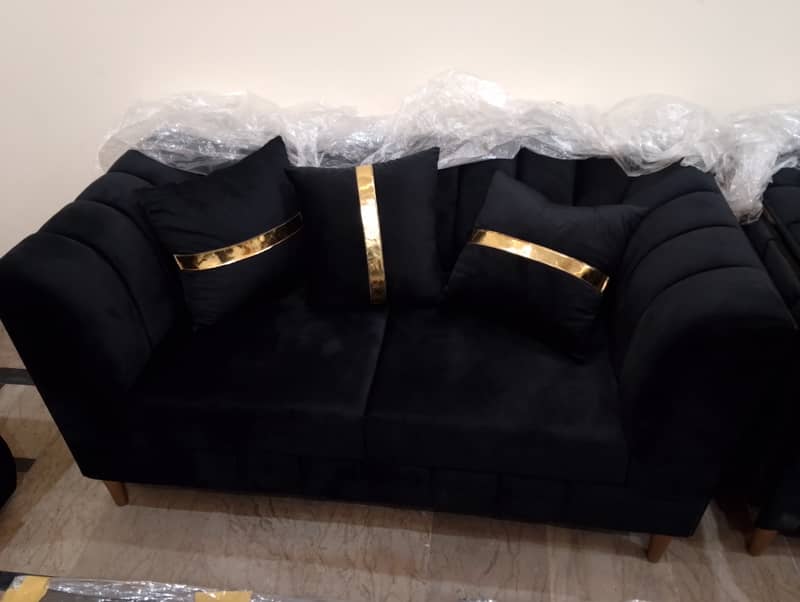 Luxury Sofa Set (3 seater, 2 seater, 1 seater), Modern chairs, Tabels 10