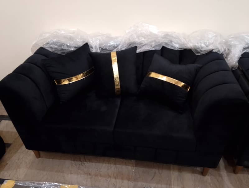 Luxury Sofa Set (3 seater, 2 seater, 1 seater), Modern chairs, Tabels 14