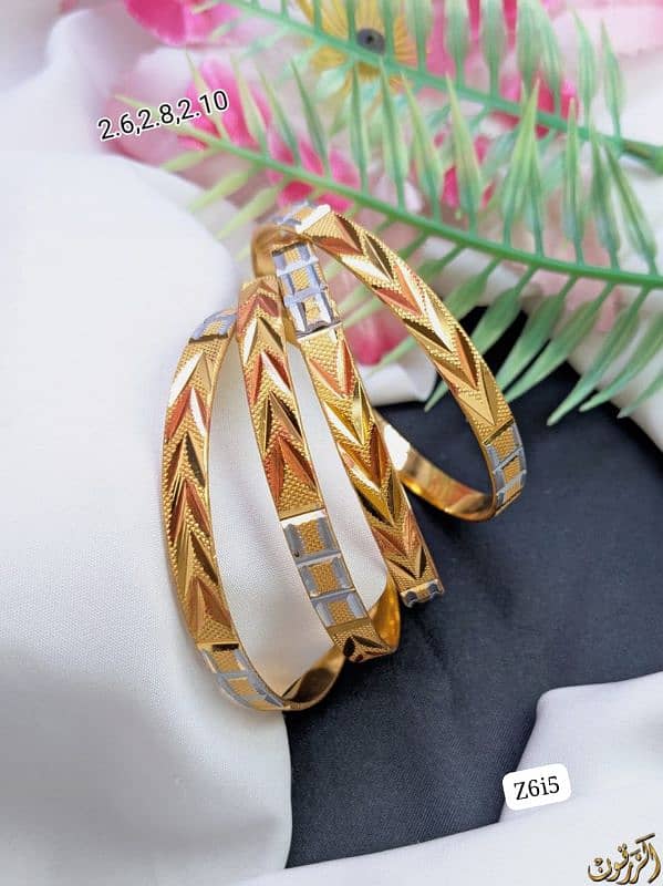 *Indian Bangles* Delicate Design Fancy Indian Item 3 Tone Bangle 1