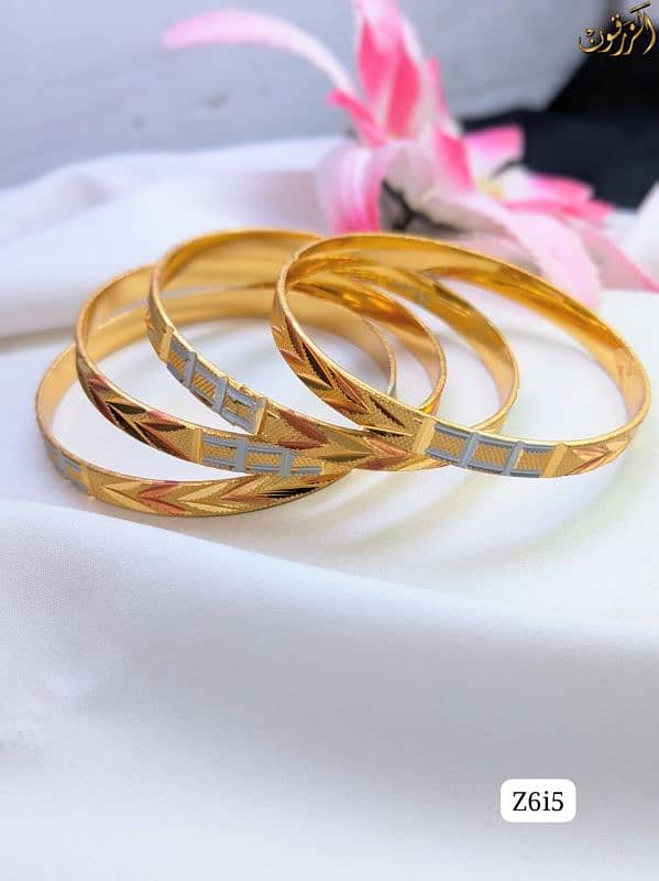 *Indian Bangles* Delicate Design Fancy Indian Item 3 Tone Bangle 2