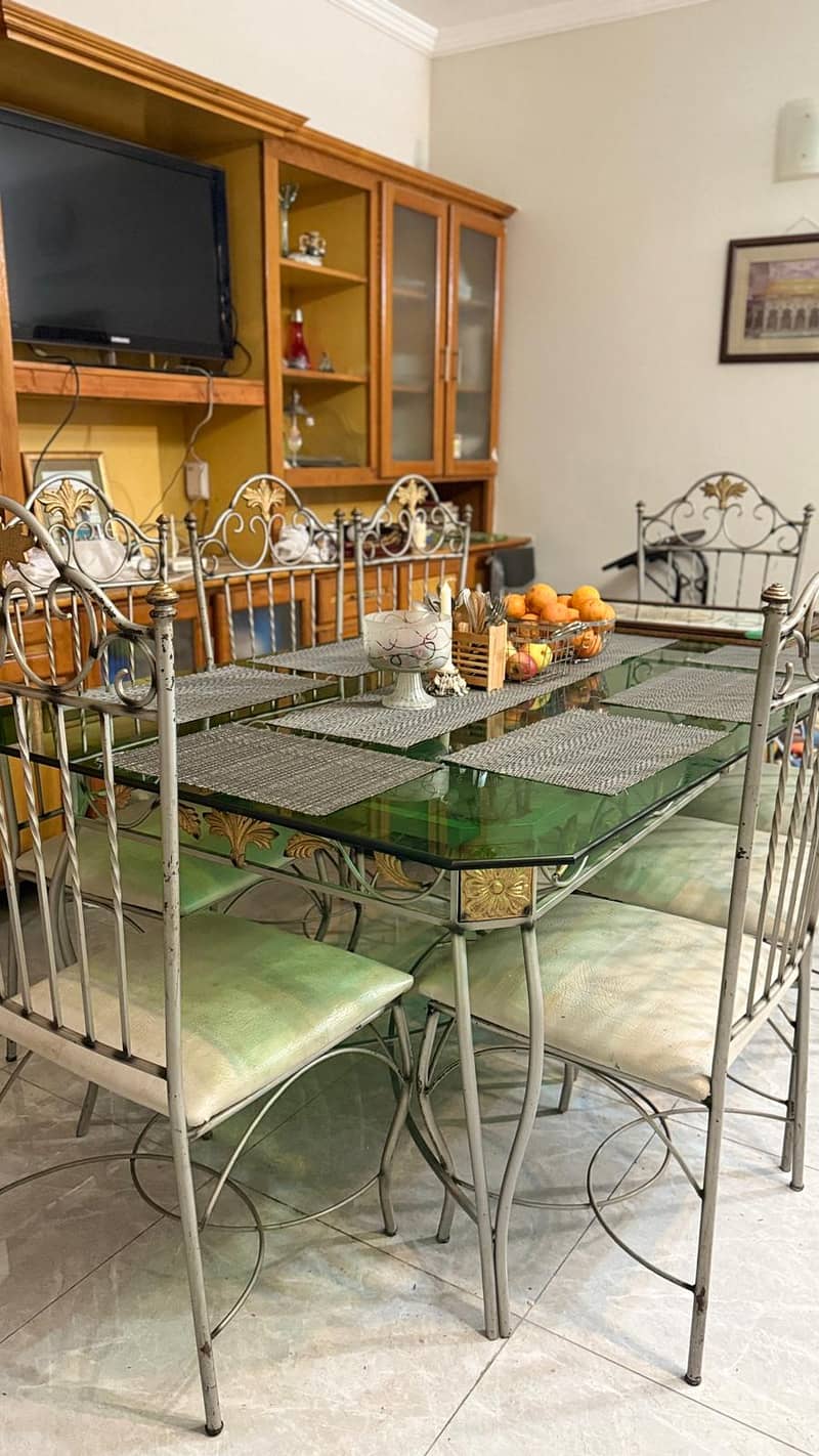 stainless steel dining tables with 8 chairs 1