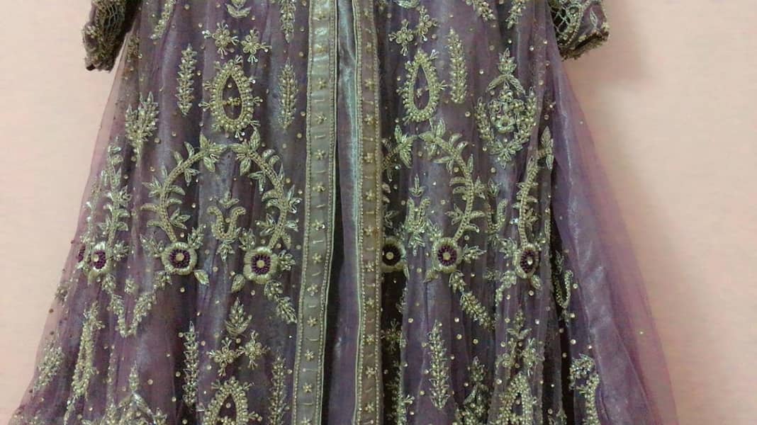 Bridal Maxi Dress | Purple Lilac | Gaon Maxi Dress| Walima Dress 2