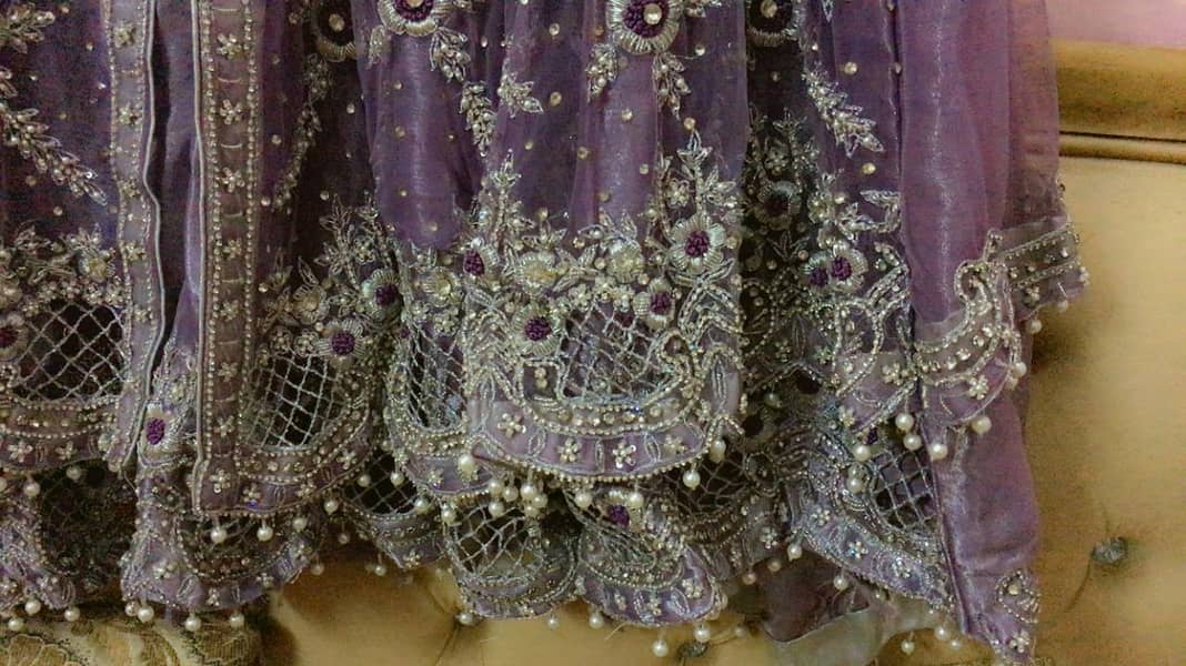 Bridal Maxi Dress | Purple Lilac | Gaon Maxi Dress| Walima Dress 3