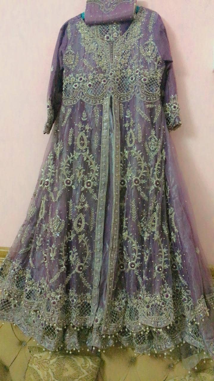 Bridal Maxi Dress | Purple Lilac | Gaon Maxi Dress| Walima Dress 5