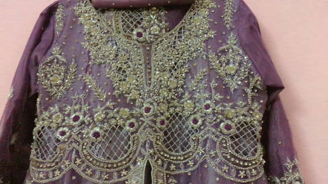 Bridal Maxi Dress | Purple Lilac | Gaon Maxi Dress| Walima Dress 6