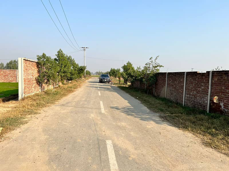 4 Kanal Ideal Location Boundary Wall Plot With Tube Well 15 Minutes Drive From DHA Phase 7 Plot For Farmhouses Near To Main Bedian Road Harbor Society Moza Lakhokhi 10