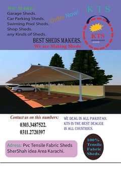 Fiber shade /Parking Shade/ Tensile shade /Car porch/ Fiber Shed