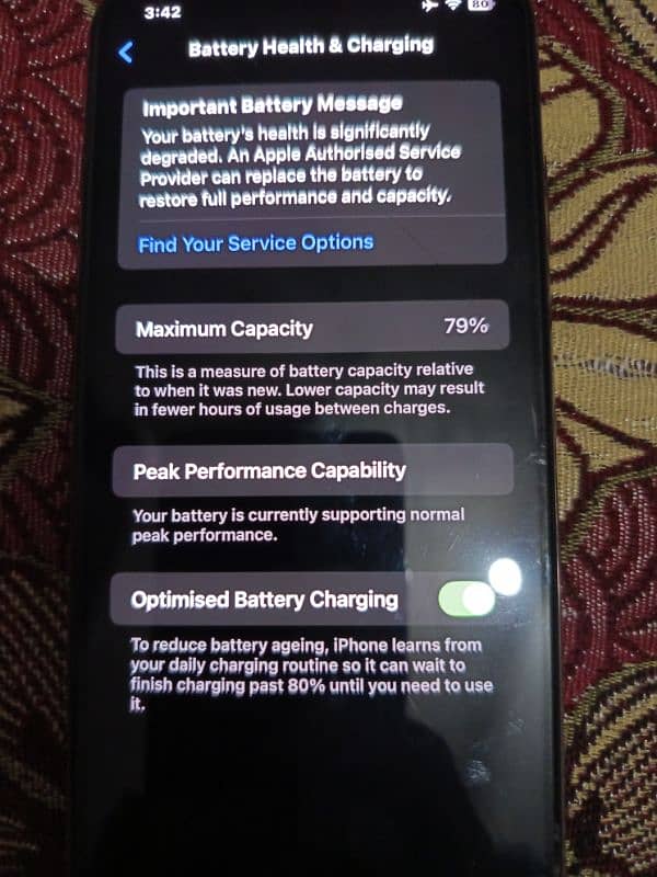 i phone xs max non pta front crack ha baqi no open repair 79 battery 6