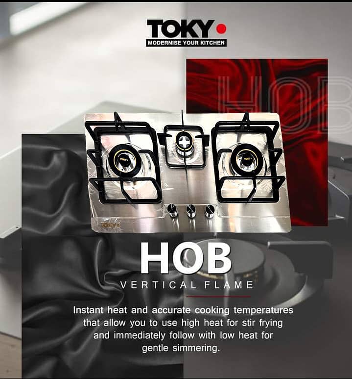 Tokyo Temperd Glas & Stainles Steel With Auto Ignition Hobs Available 5