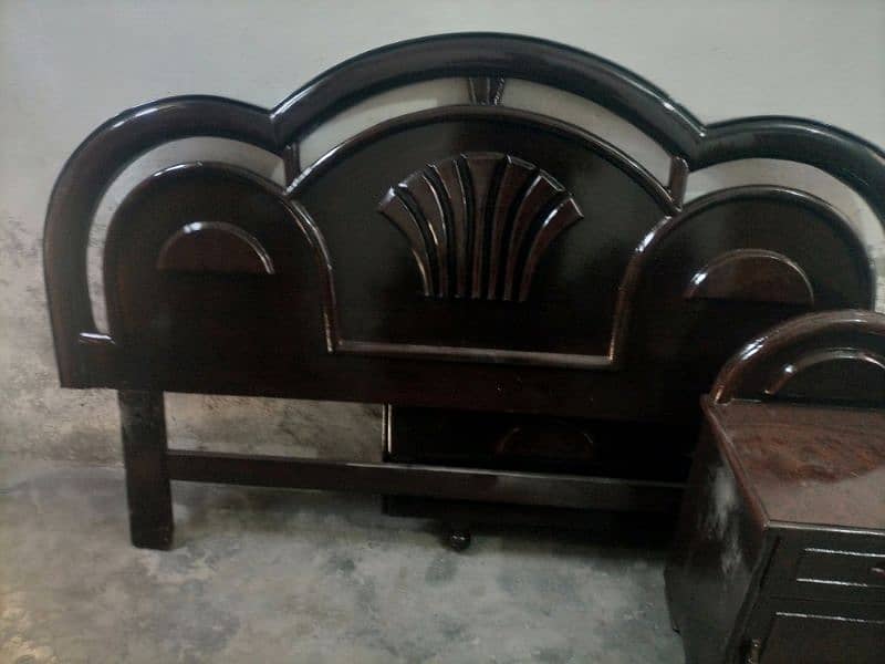 wooden bed newly polished for sale 1