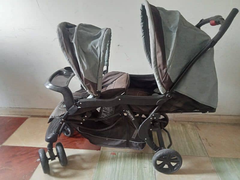 imported double baby pram . . 0