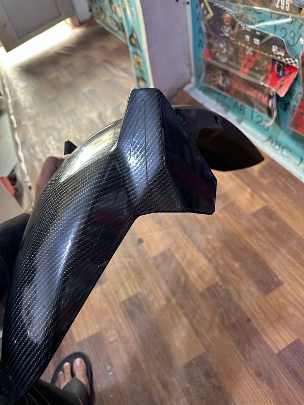 Carbon Fibre Wrapped Front Mudguard Hondacb150f 2