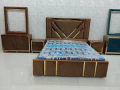 Bed set/Poshish Bed/King size bed/Double bed/Side table/Dressing tabl