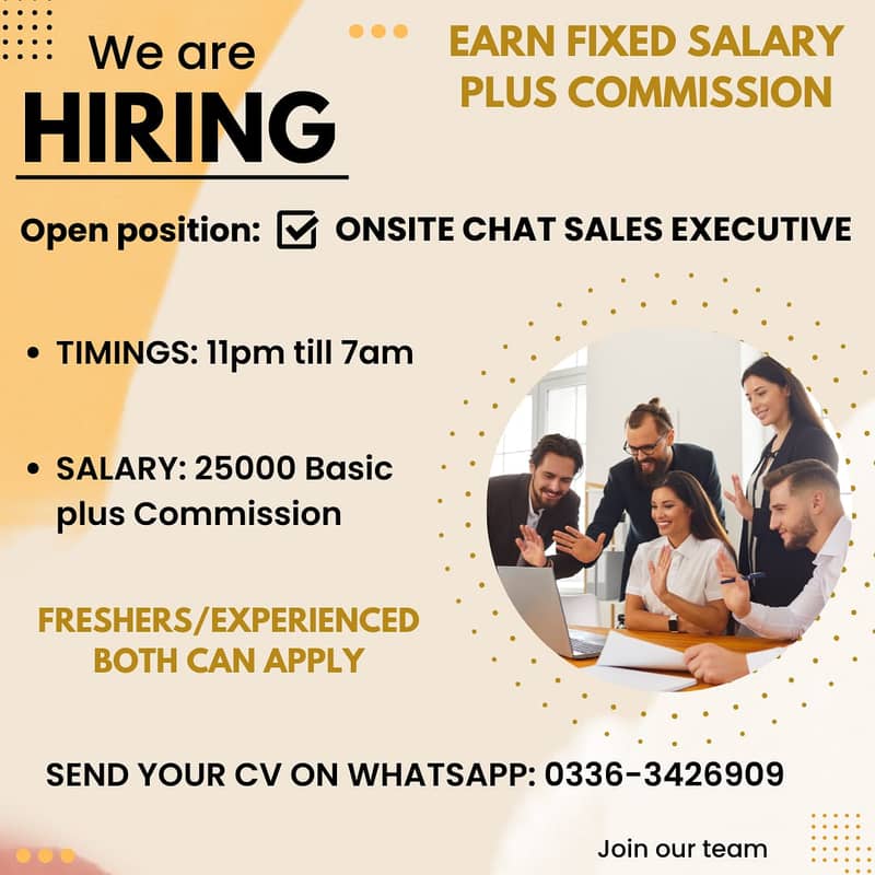 ONSITE CHAT SALES EXECUTIVE 0