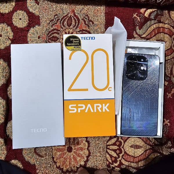 tecno spark 20c complete box all accessroies 0