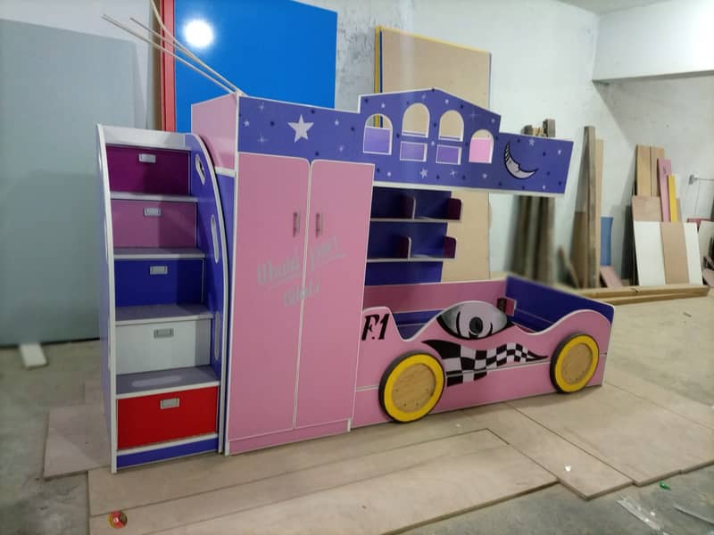 Kids bed | Single Kids Bed | Single Car Bed / kids wooden bed all size 9