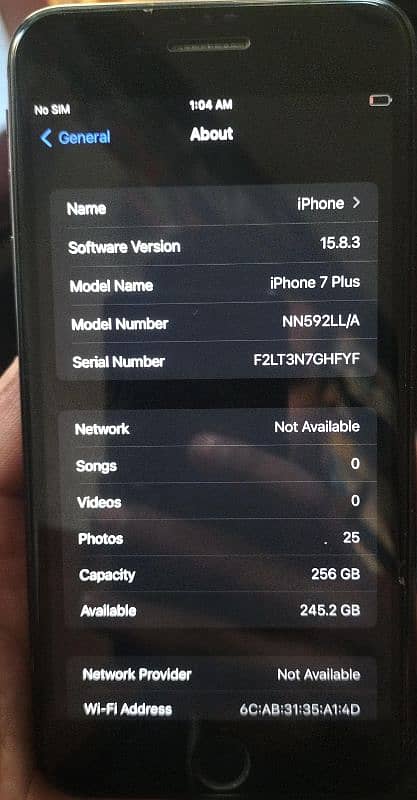 iPhone 7 Plus 256GB PTA Approved Mint Condition 0