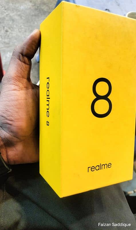 realme 8 with box and charger 1