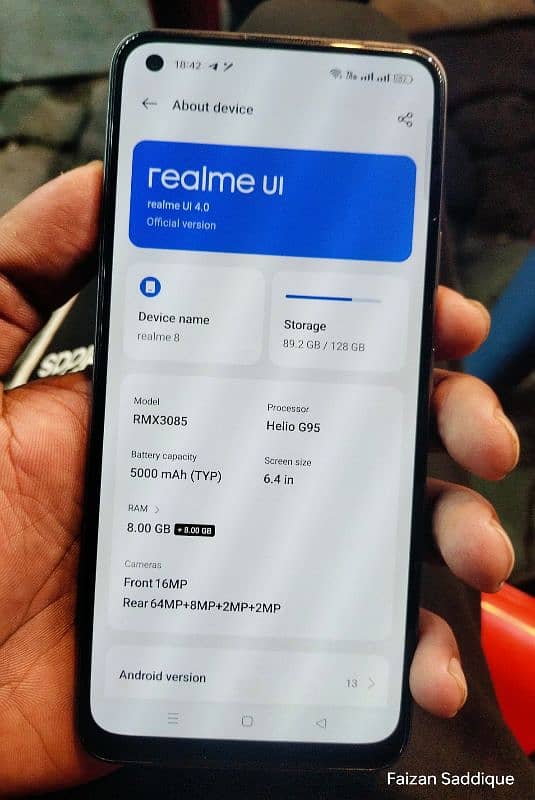 realme 8 with box and charger 2