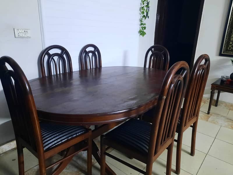 Sheesham Wood 6 Seater Dining Table 4