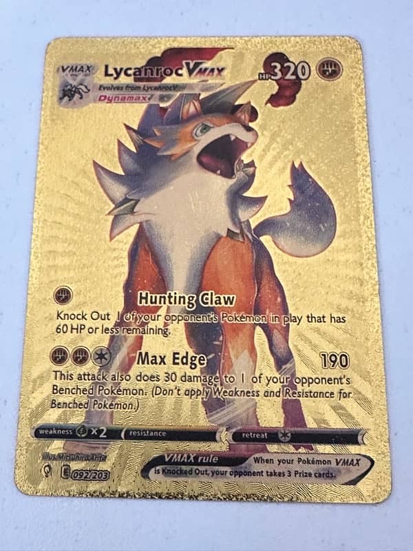 Pokemon Lycanrox Vmax Gold Card For Sale Limited Edition 0