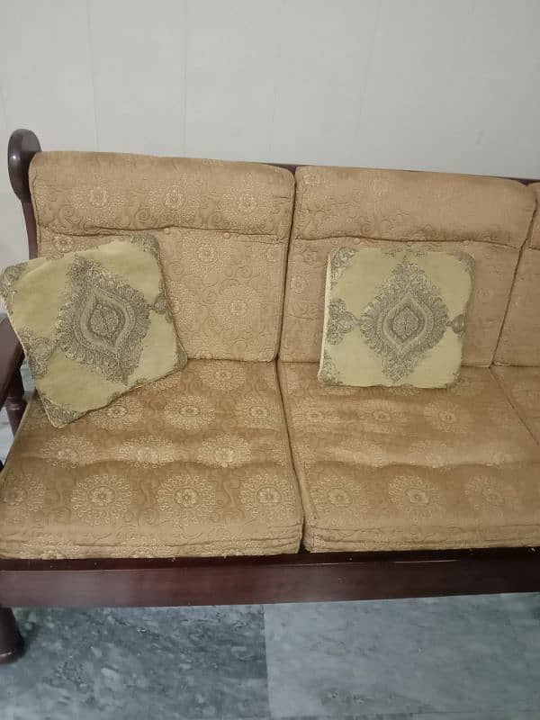 wooden sofa set 5 seater 6