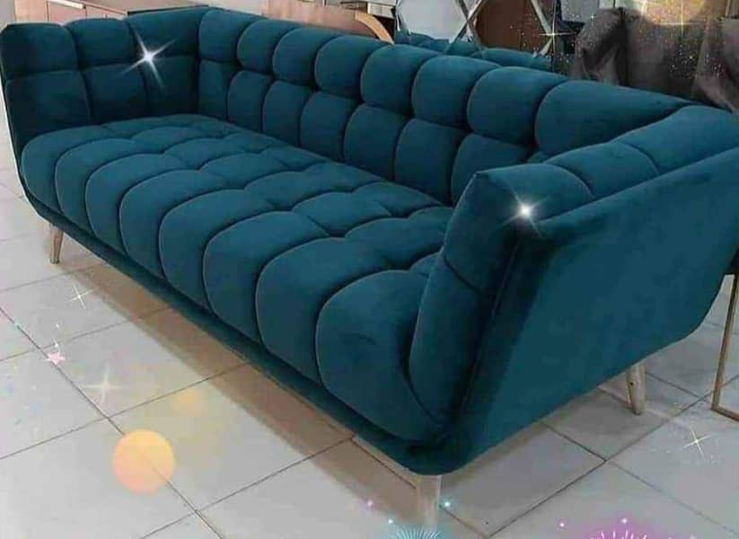 5 Seater Modern Italian Velvet Sofa Set 2