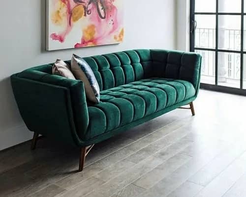 5 Seater Modern Italian Velvet Sofa Set 6