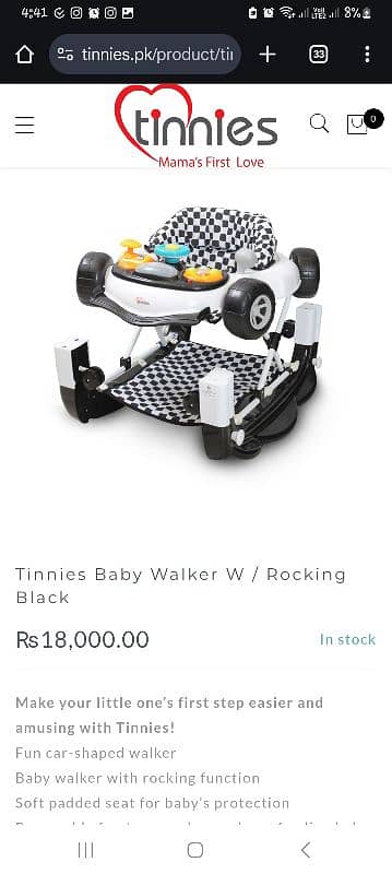 Baby walker , tinnies baby walker , tinnies walker Used in good condit 12