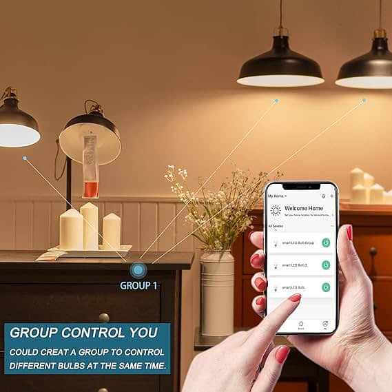 Smart Rgb Led Bulb - Mobile Controlled - Voice Controlled 2