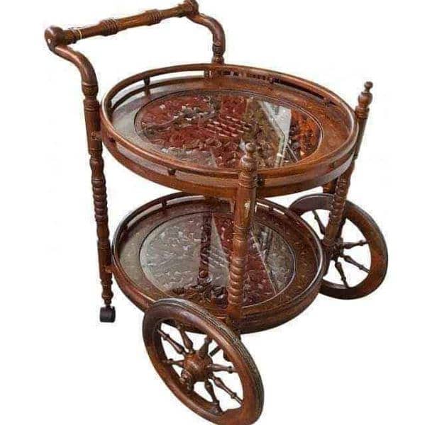 wooden tea trolley 2