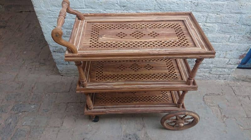 wooden tea trolley 4