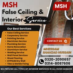 False Ceiling & Interior Services | Painting & Electrician Services