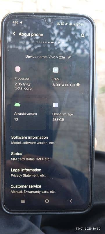 Vivo v23e 10 by 10 with full saman 5