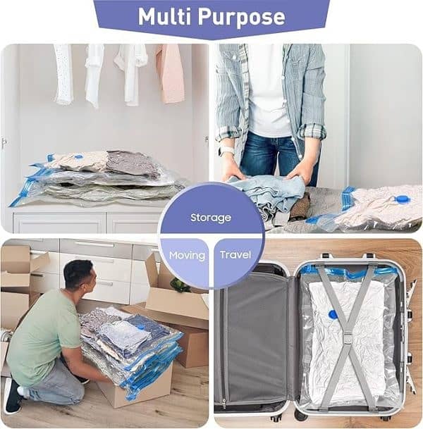 Storage Vacuum Bags for Clothes, Blankets, Pillows, Beddings. 2