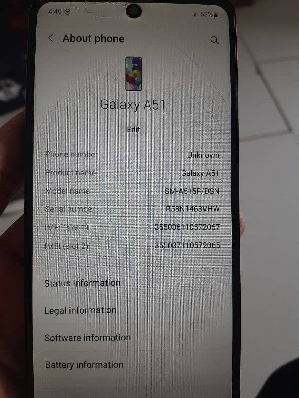 Samsung a51 6gb ram 128 gb rom pta apprved 5