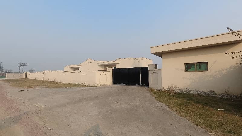 Luxurious 10 Kanal Farmhouse with Event Halls, Swimming Pool & More on Karma Wala Barki Road 0