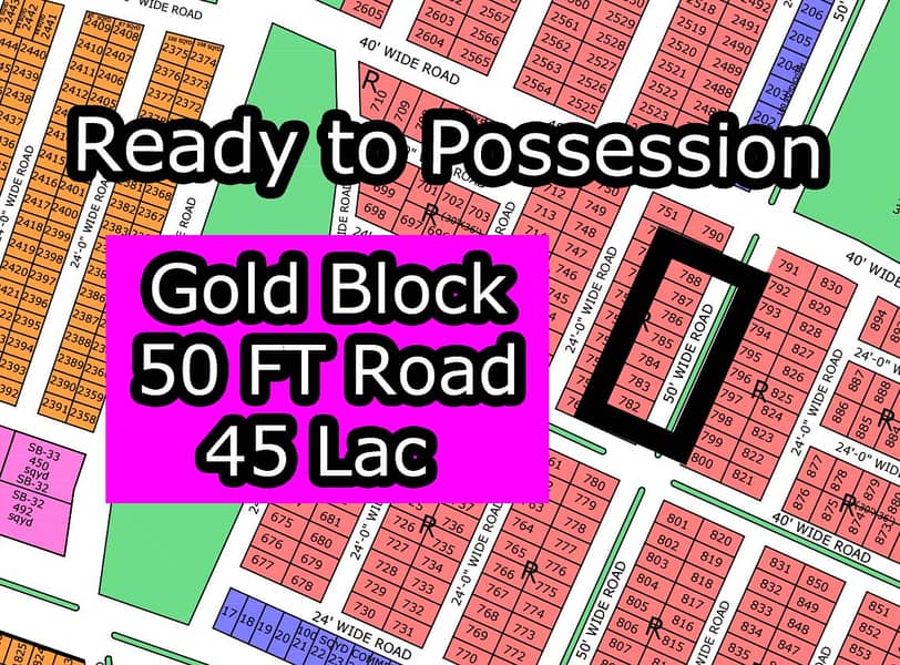 R - (50 FT Road + Gold Block) North Town Residency Phase - 1 Surjani 0