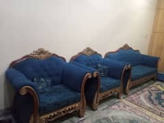 Royal blue sofa