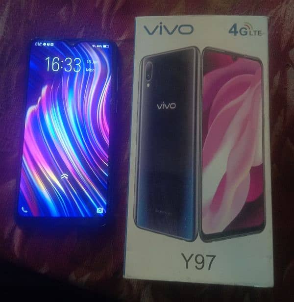 vivo Y97 4gb 128gb with box original condition PTA approved. 0