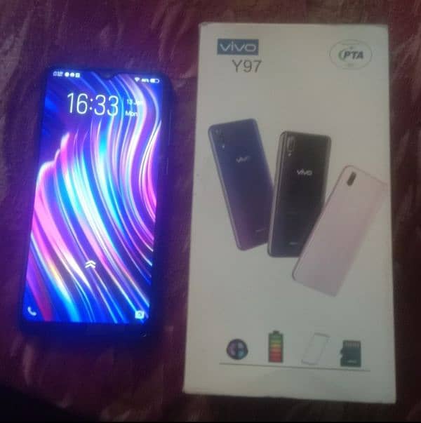 vivo Y97 4gb 128gb with box original condition PTA approved. 2